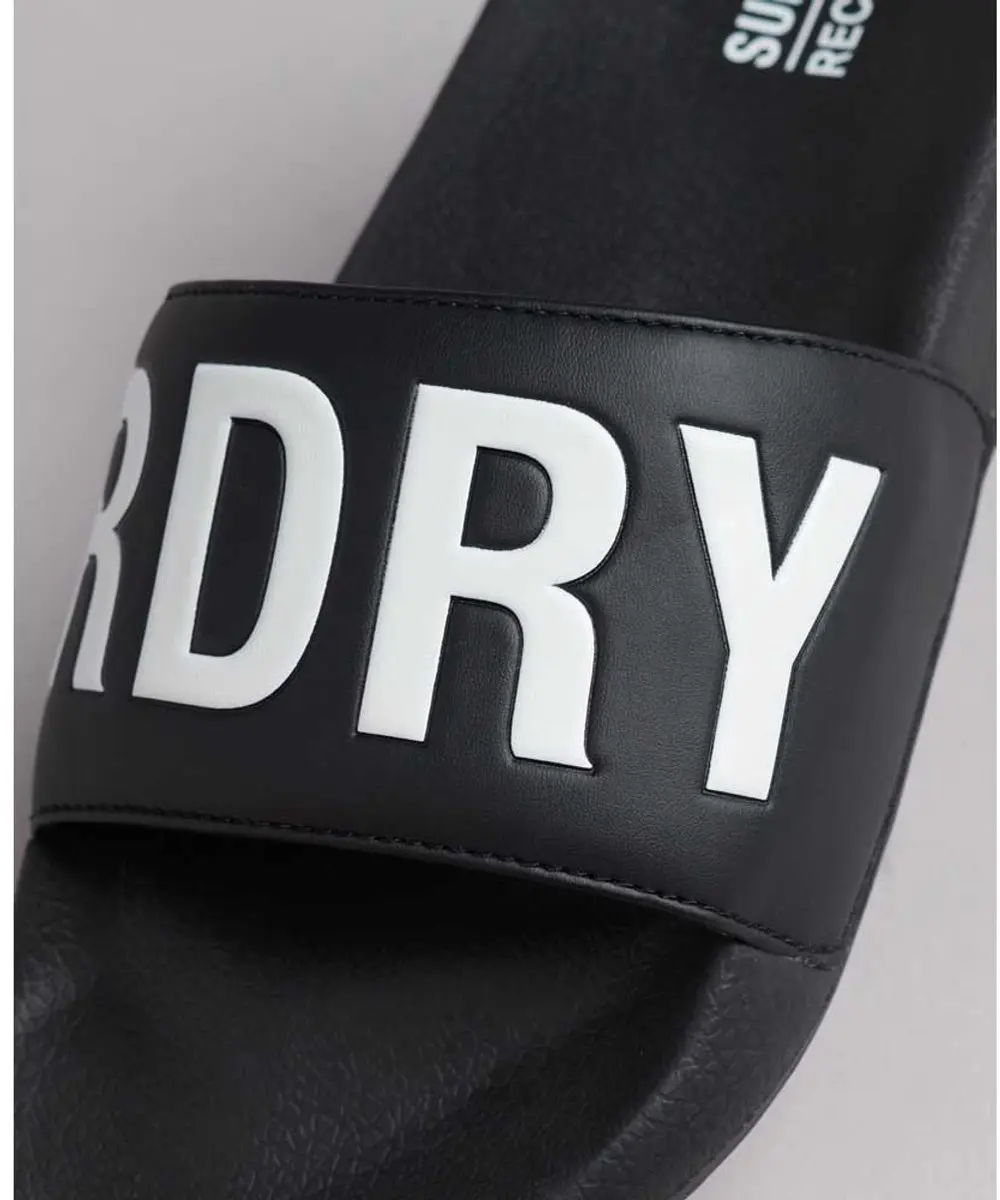 Superdry Code Core Badslippers Dames - 38/39 - Black/White - afbeelding 4 van 6