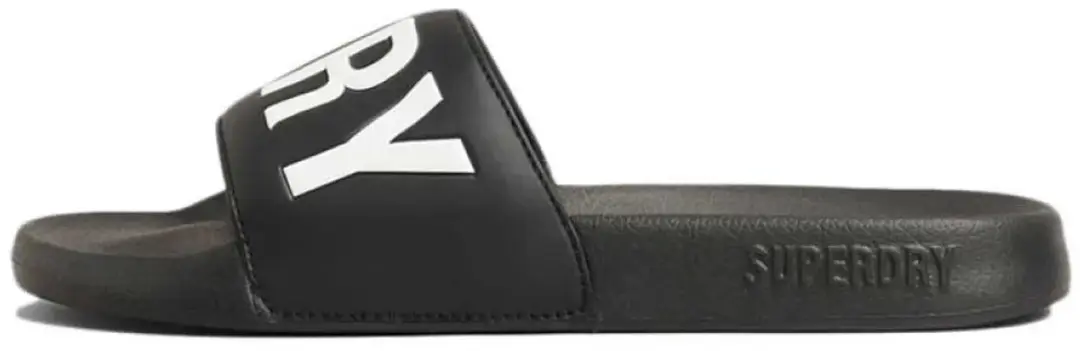 Superdry Code Core Badslippers Dames - 38/39 - Black/White - afbeelding 2 van 6