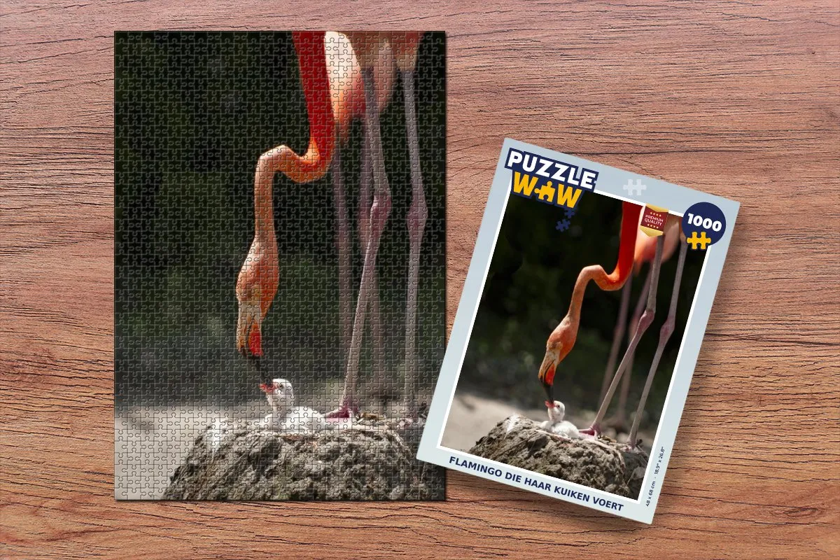 PuzzleWow Legpuzzel Flamingo 1000 Stuks - Multicolor