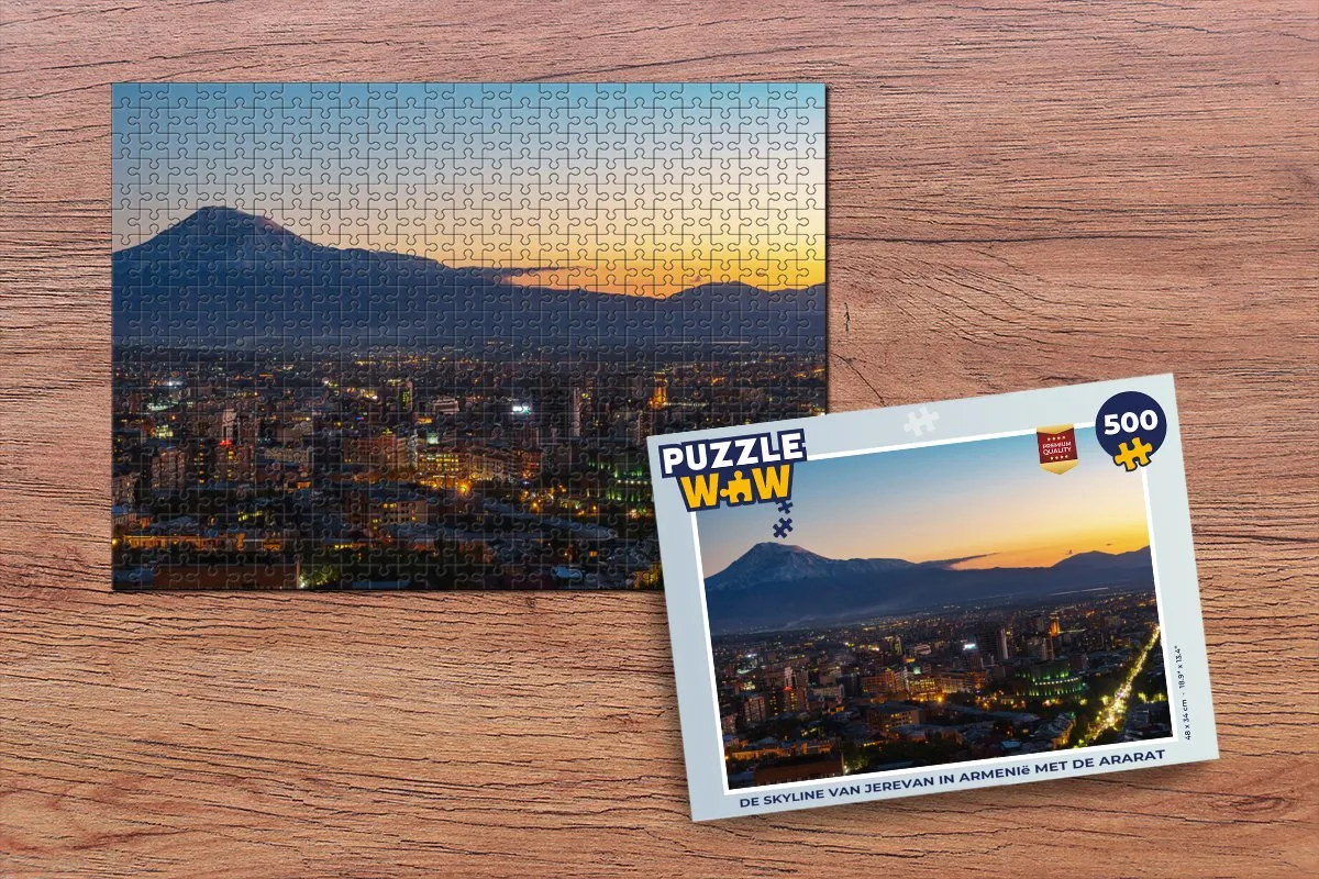 PuzzleWow Jerevan & Ararat Legpuzzel 500 Stuks - Multicolor