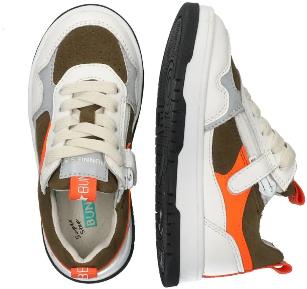 BunniesJR 225492-600 Jongens Lage Sneakers - 29 - Oranje/Wit/Groen - afbeelding 6 van 6