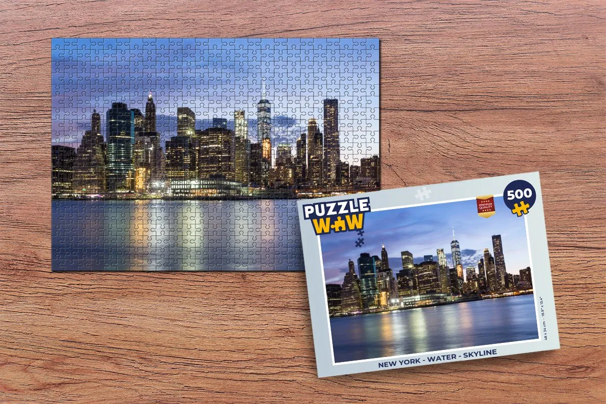 PuzzleWow New York Skyline Legpuzzel 500 Stuks - Multicolor