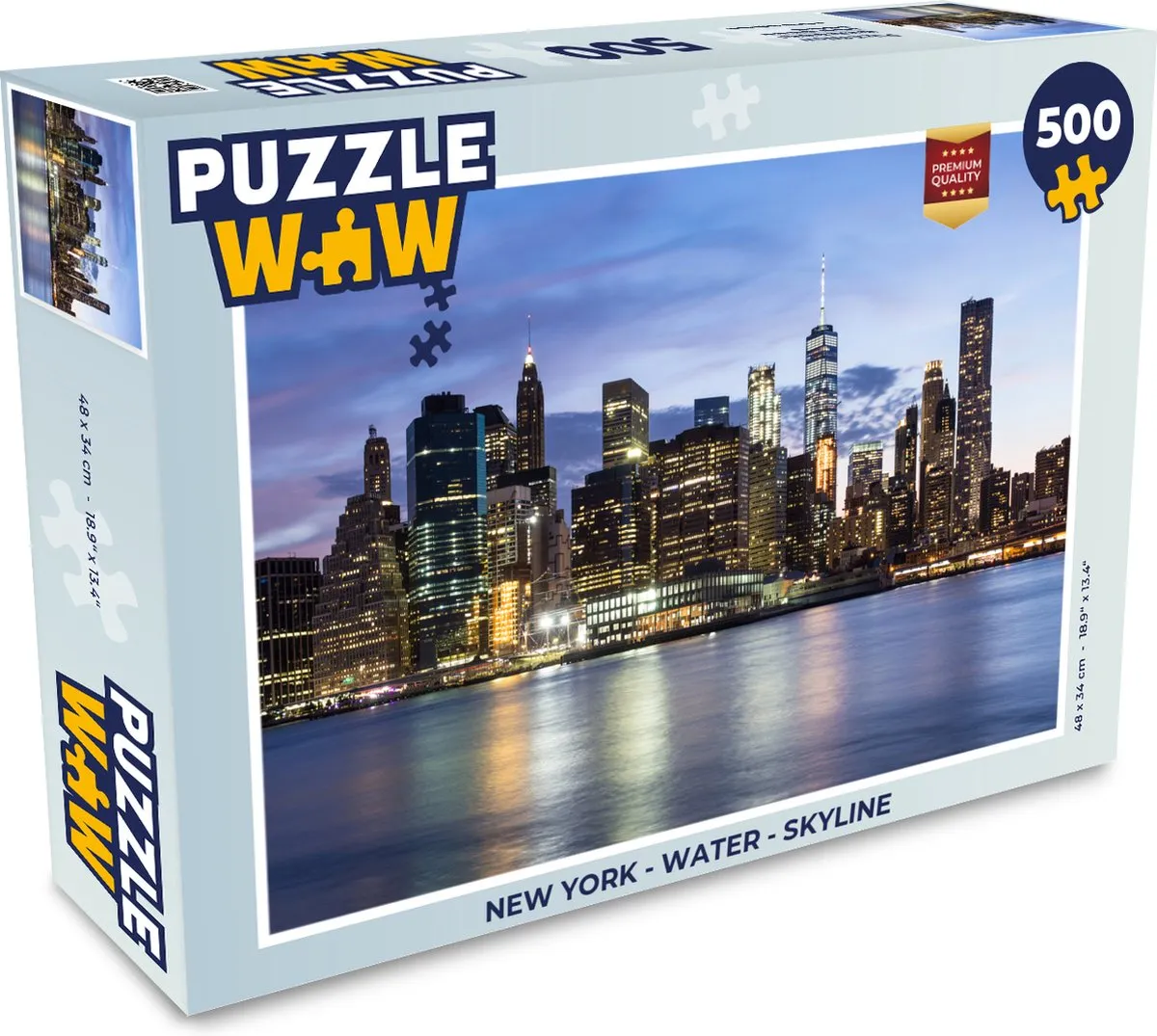 PuzzleWow New York Skyline Legpuzzel 500 Stuks - Multicolor