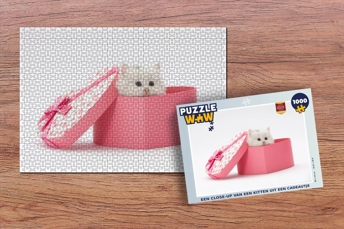 PuzzleWow Legpuzzel Kitten 1000 Stuks - Multicolor