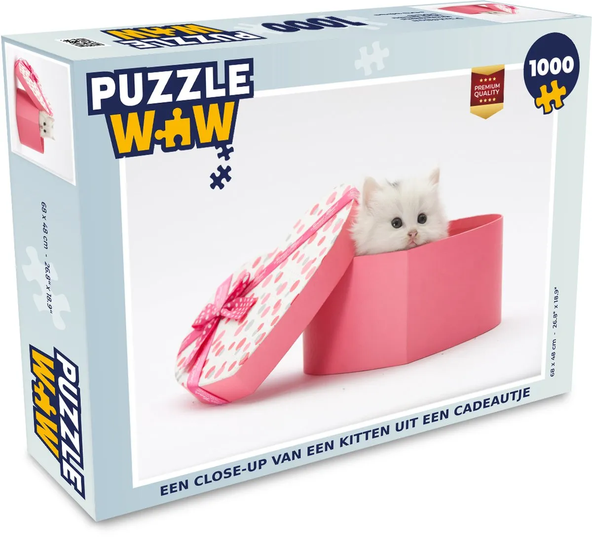 PuzzleWow Legpuzzel Kitten 1000 Stuks - Multicolor