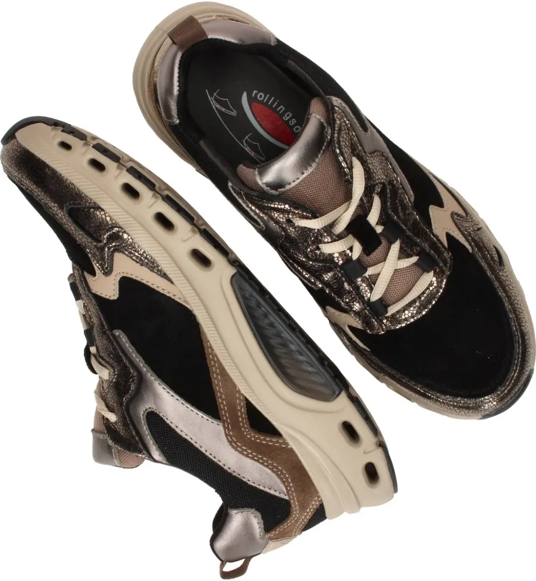 Gabor Rollingsoft Dames Sneakers 37 - Zwart - afbeelding 3 van 6