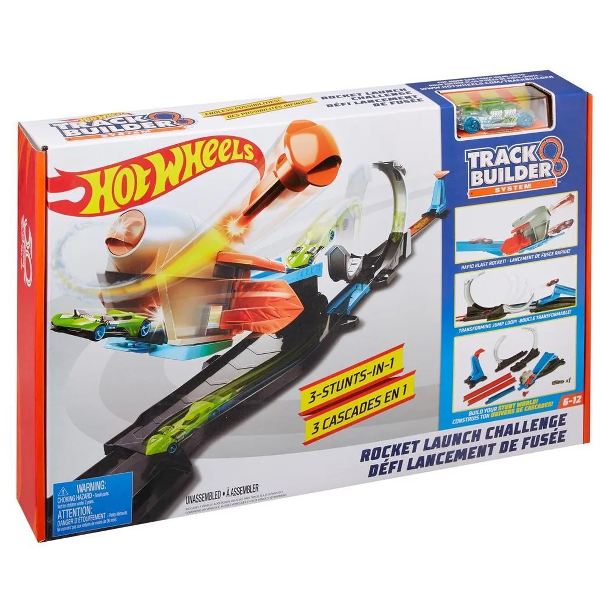 Hot Wheels Track Builder Blast Off Challenge FLK60 - 8 Baandelen - Multicolor - afbeelding 5 van 6