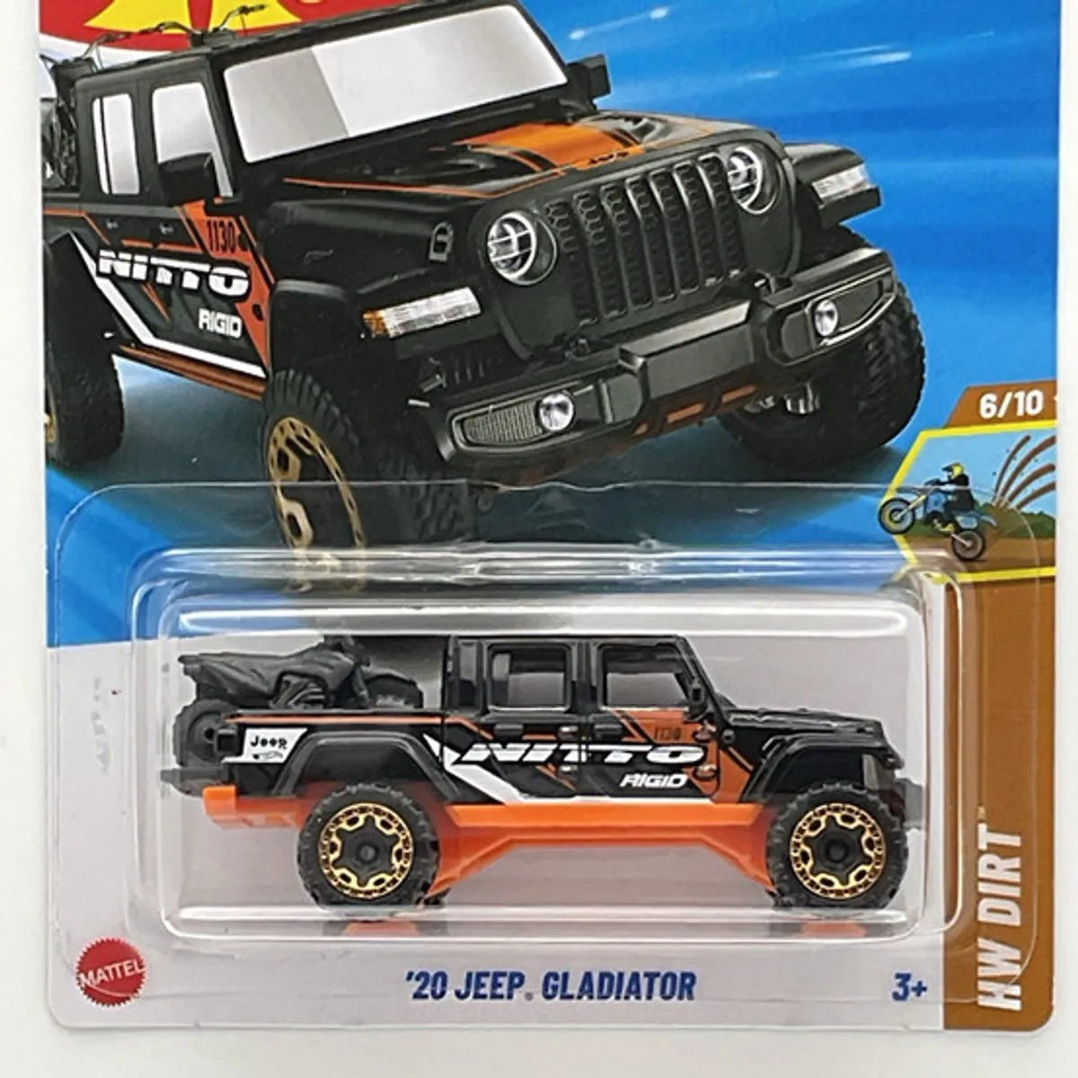 Hot Wheels Jeep Gladiator Nitto Black/Orange 1:64