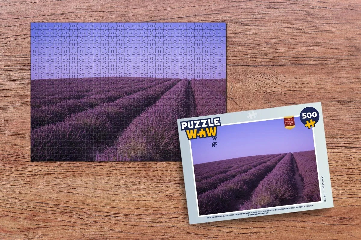 PuzzleWow Legpuzzel Valensole Lavendel 500 Stuks - Multicolor