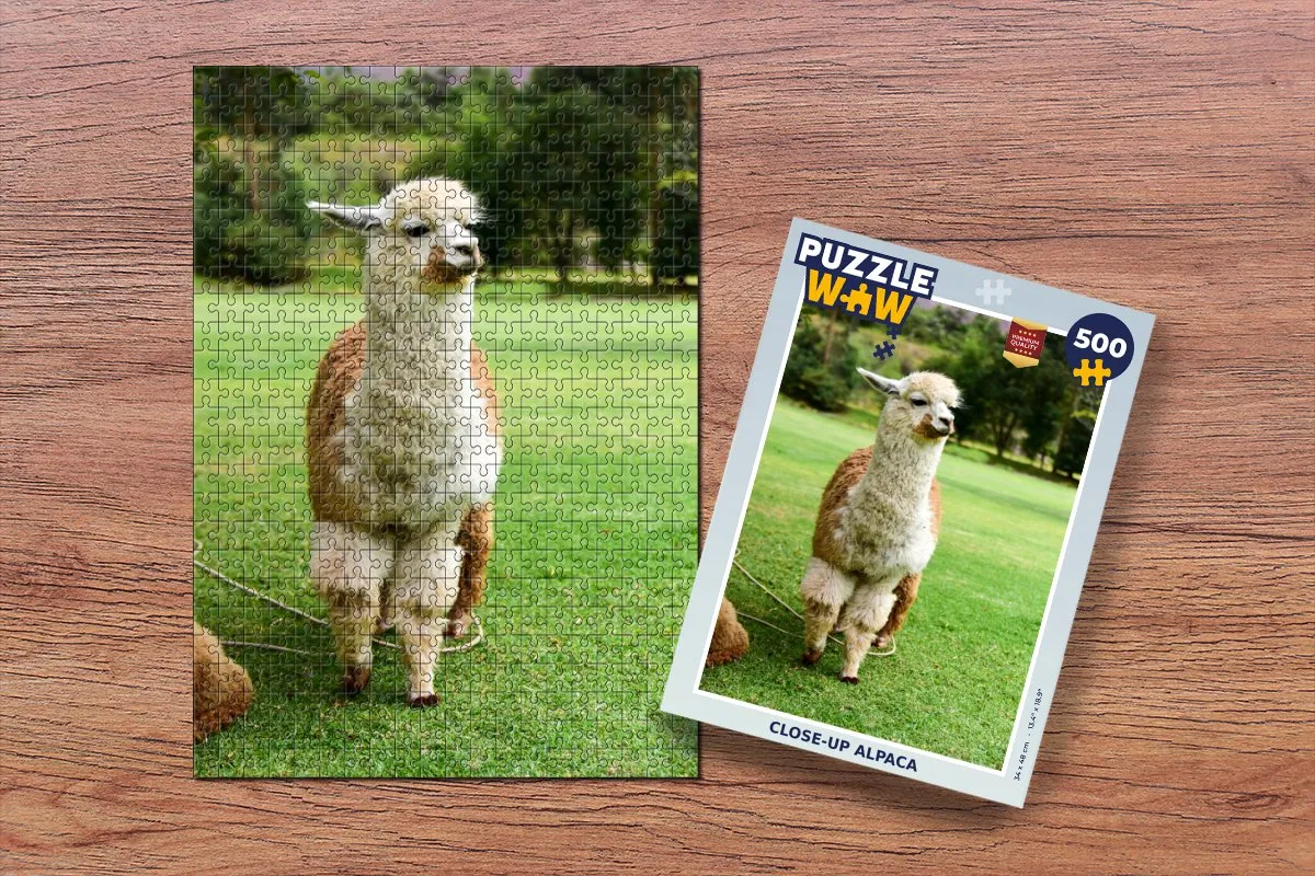 PuzzleWow Alpaca Boom Legpuzzel 500 Stuks - Multicolor