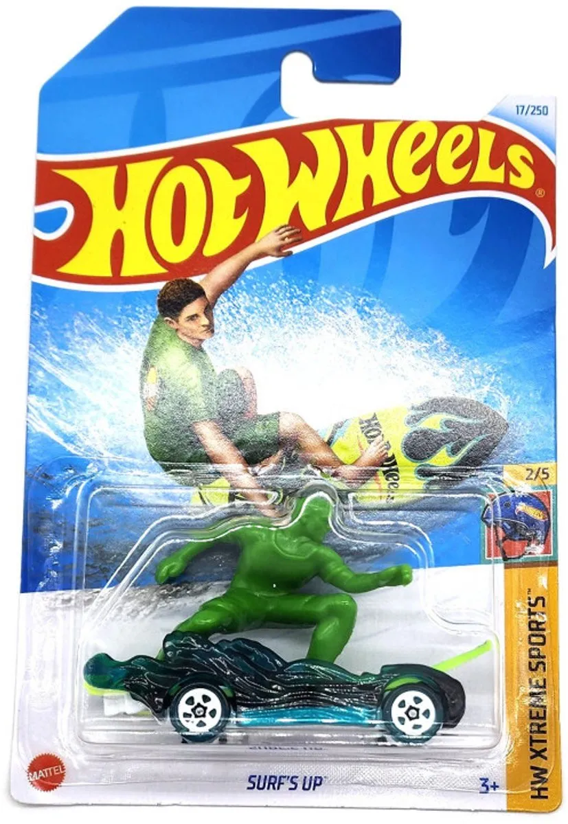 Hot Wheels Surf's Up Extreme Sports 2/5 1:64 Groene Short Card