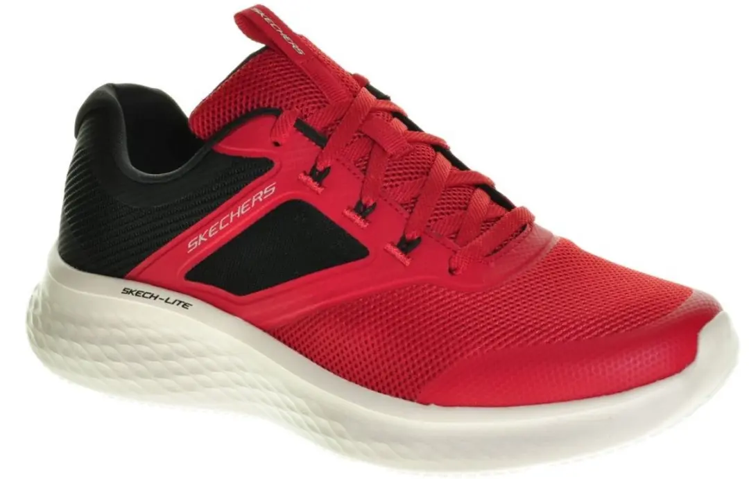 Zwart Rode Herensneakers Skechers maat 43