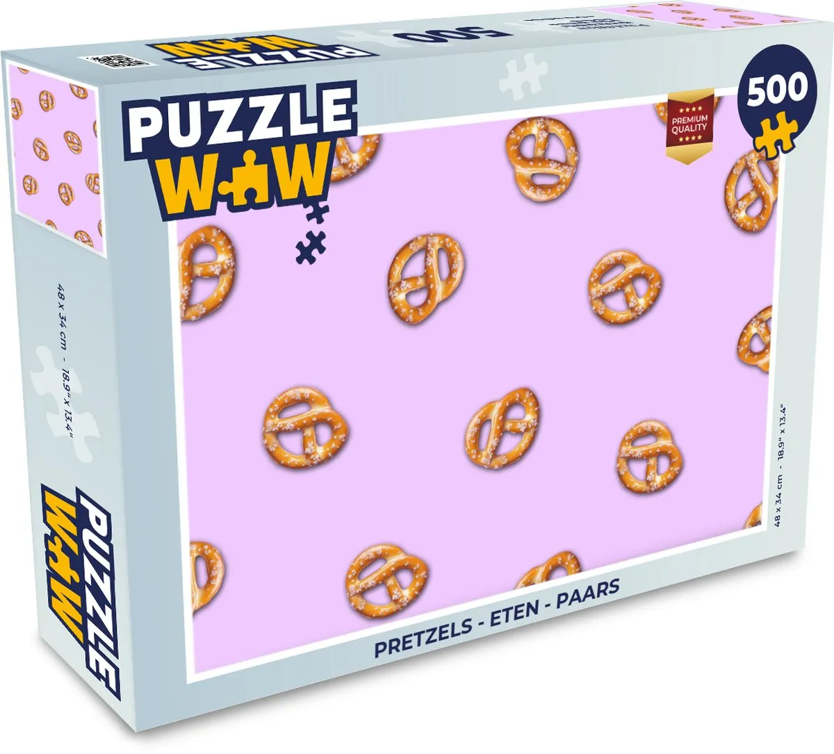 PuzzleWow Pretzels Paarse Legpuzzel 500 Stuks