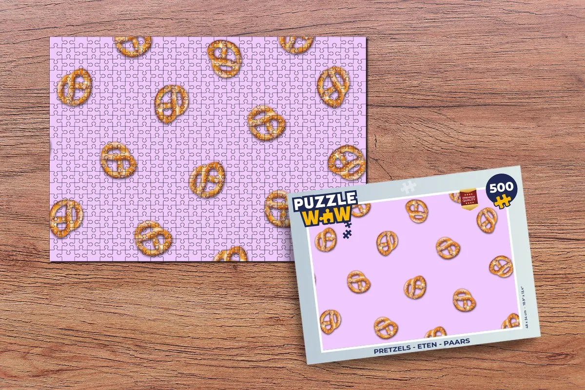 PuzzleWow Pretzels Paarse Legpuzzel 500 Stuks