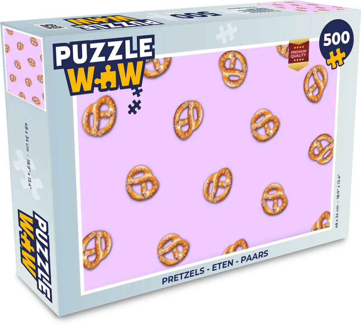 PuzzleWow Pretzels Paarse Legpuzzel 500 Stuks