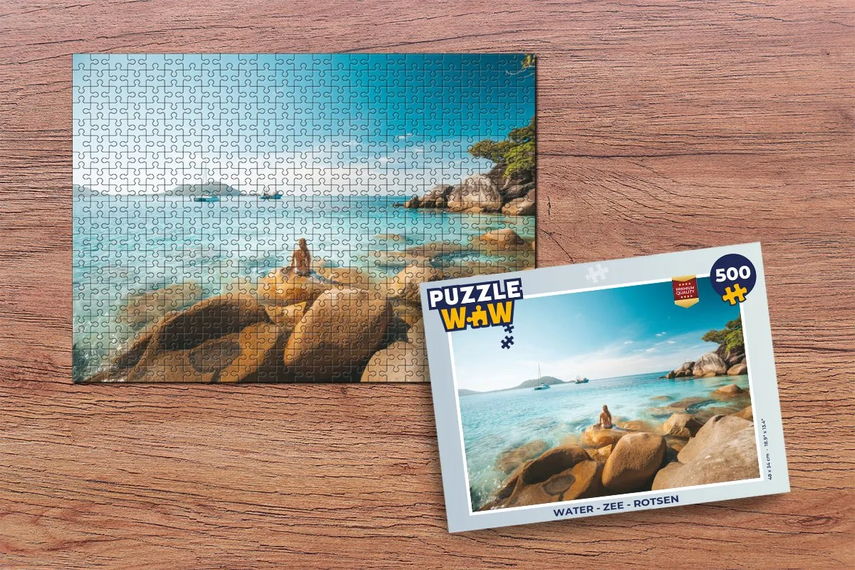PuzzleWow Zee Rotsen Legpuzzel 500 Stuks - Multicolor