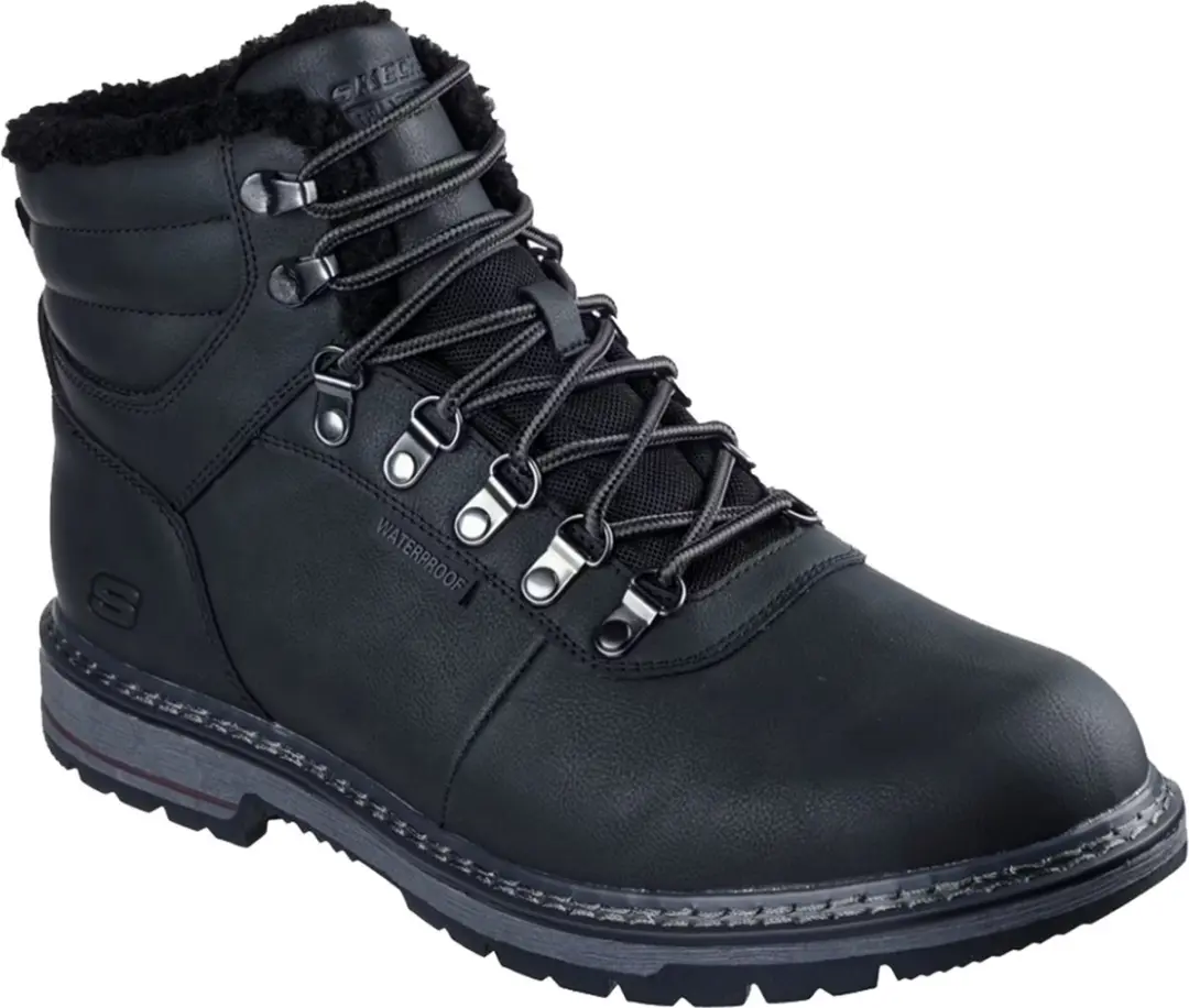 Skechers Heren CORADO Boot Gevoerd Waterafstotend 205623/BLK Zwart
