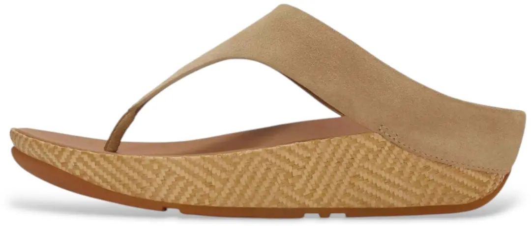 Fitflop Lulu beige suède sandalen