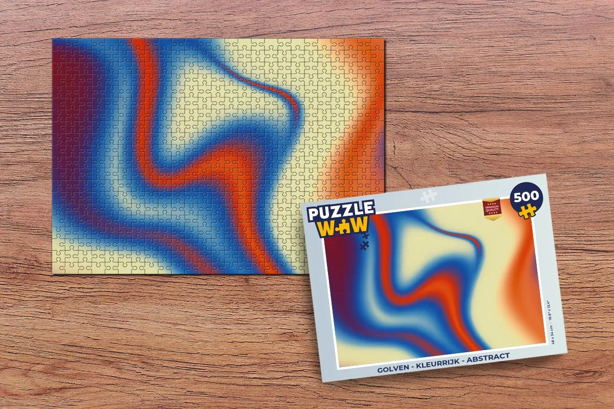 PuzzleWow Golven Legpuzzel 500 Stuks - 8721406849346