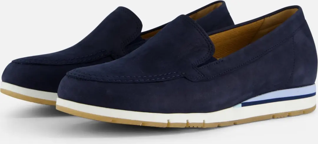 Gabor Instappers blauw Nubuck