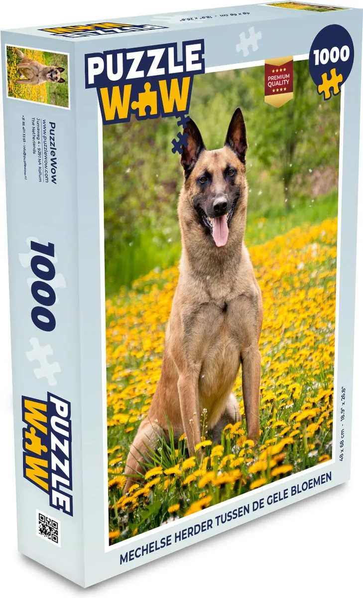 PuzzleWow Legpuzzel Mechelse Herder 1000 Stuks - Multicolor