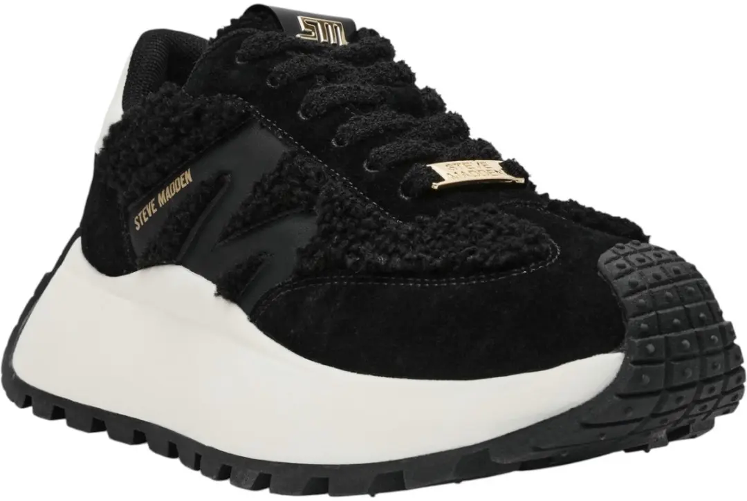 Steve Madden Supercampo-F Dames Sneakers 11005003/001 - Zwart - afbeelding 4 van 6