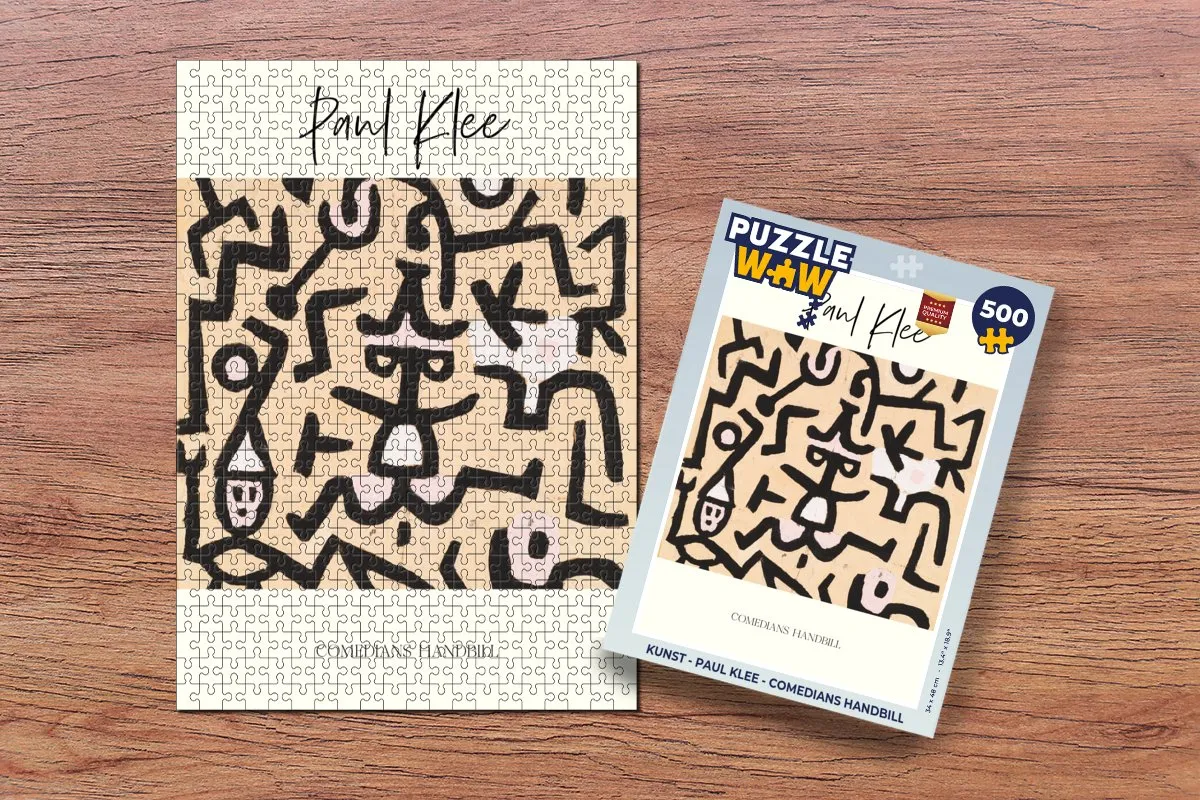 PuzzleWow Paul Klee Comedians Handbill Legpuzzel 500 Stuks - Multicolor