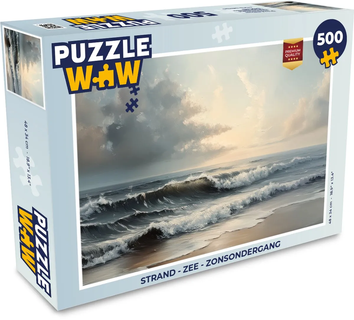 PuzzleWow Legpuzzel Strand - Zee 500 Stuks - 8721173242265