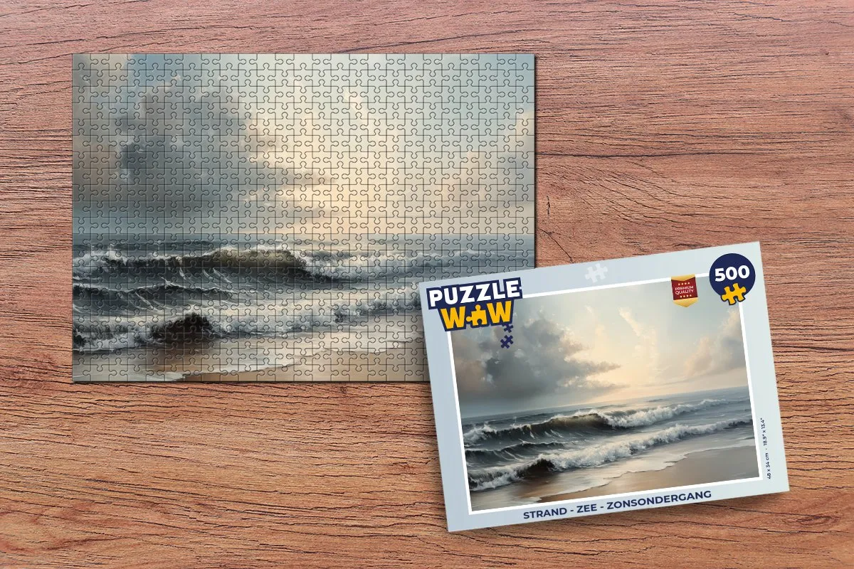 PuzzleWow Legpuzzel Strand - Zee 500 Stuks - 8721173242265