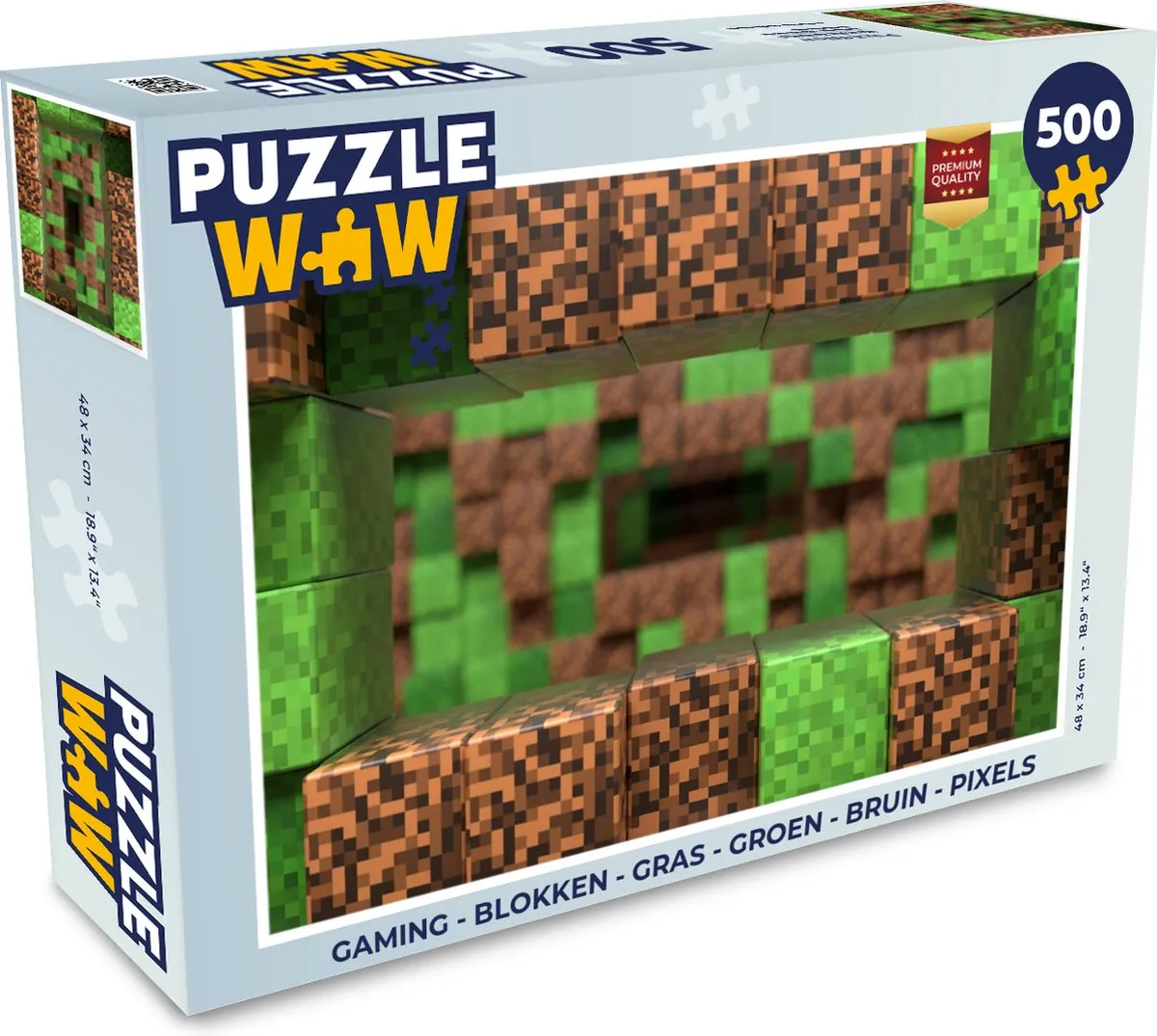 PuzzleWow Gaming Blokken Puzzel 500 Stuks