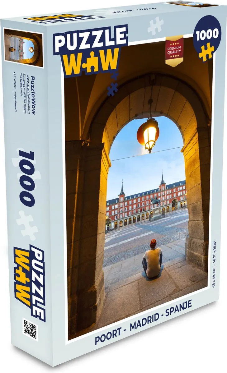 PuzzleWow Madrid Legpuzzel 1000 Stuks - Multicolor