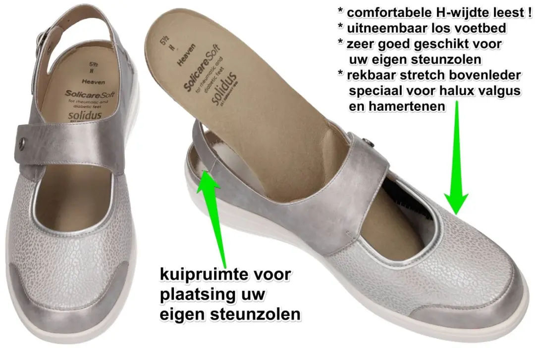 Solidus Heaven Dames Sandalen - Zilver - Maat 38 - afbeelding 3 van 6
