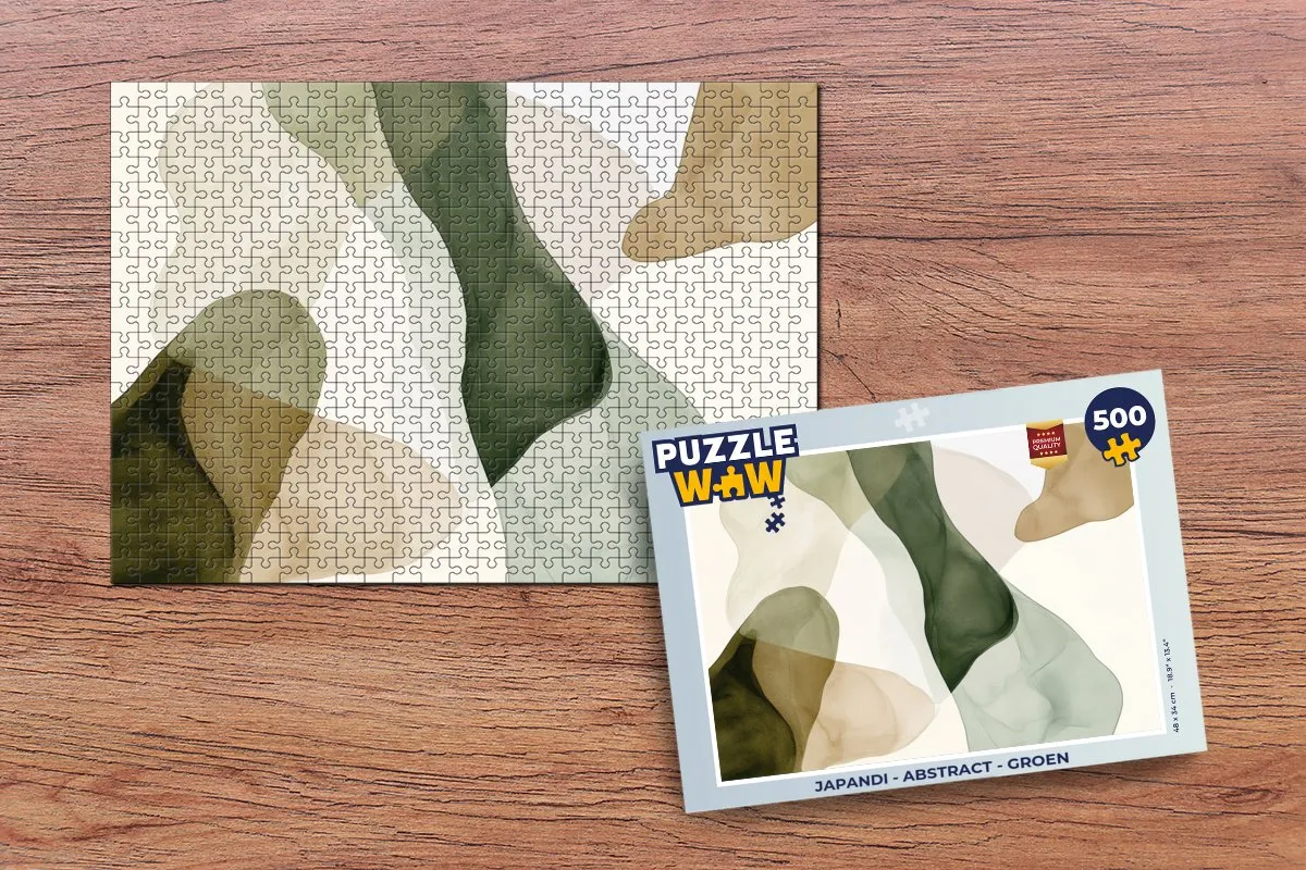 PuzzleWow Japandi Legpuzzel 500 Stuks - Groen