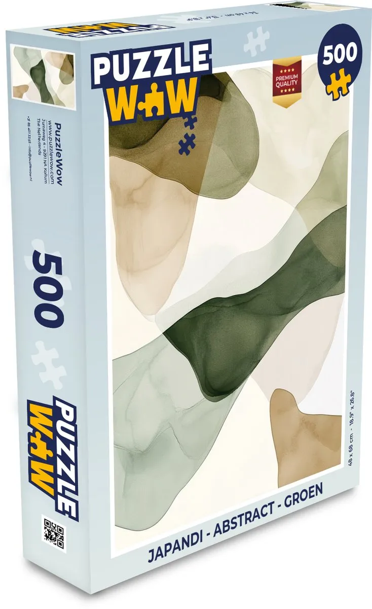 PuzzleWow Japandi Legpuzzel 500 Stuks - Groen