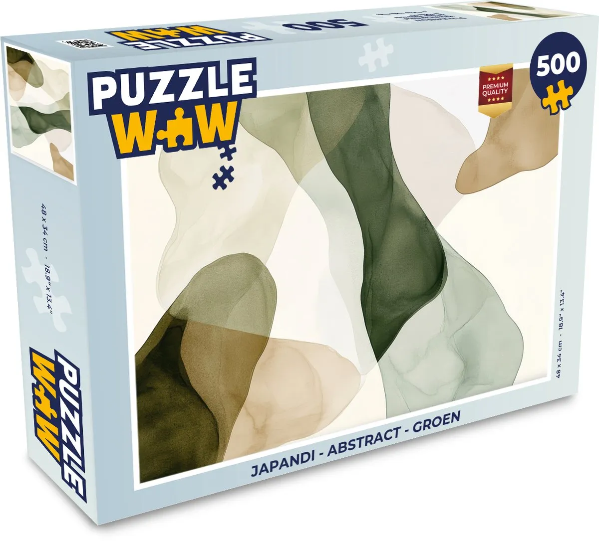 PuzzleWow Japandi Legpuzzel 500 Stuks - Groen