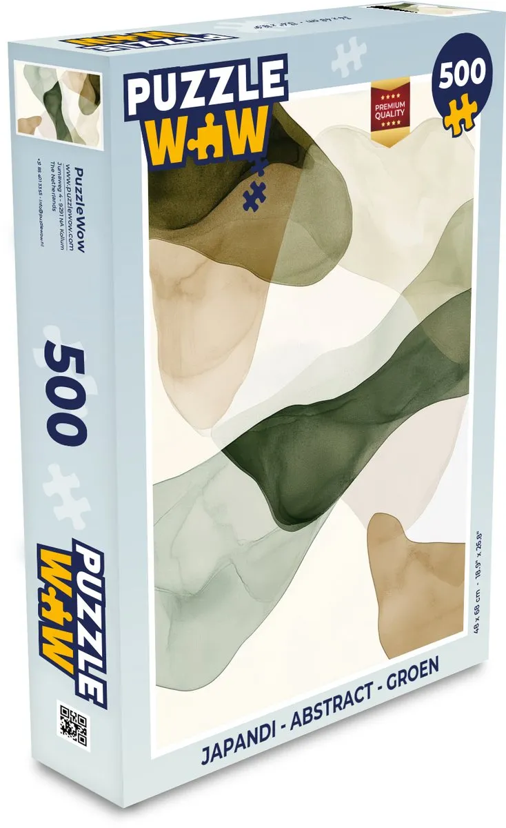 PuzzleWow Japandi Legpuzzel 500 Stuks - Groen