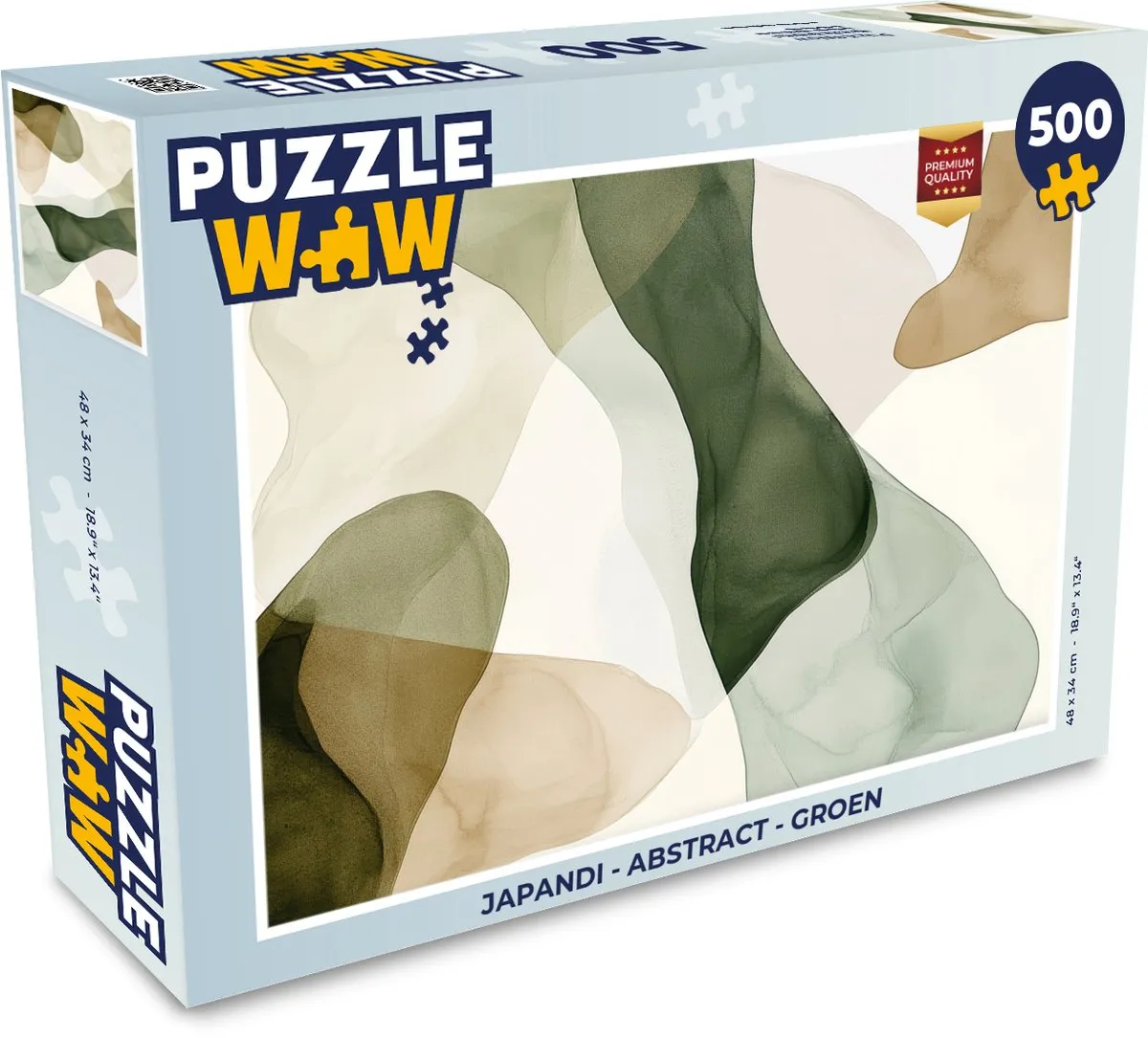 PuzzleWow Japandi Legpuzzel 500 Stuks - Groen