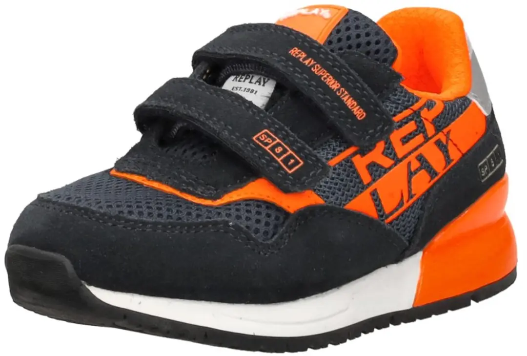 Replay Shoot Kid 6 Sneakers Jongens - Leren Sneaker - Blauw - Maat 27 - afbeelding 4 van 6