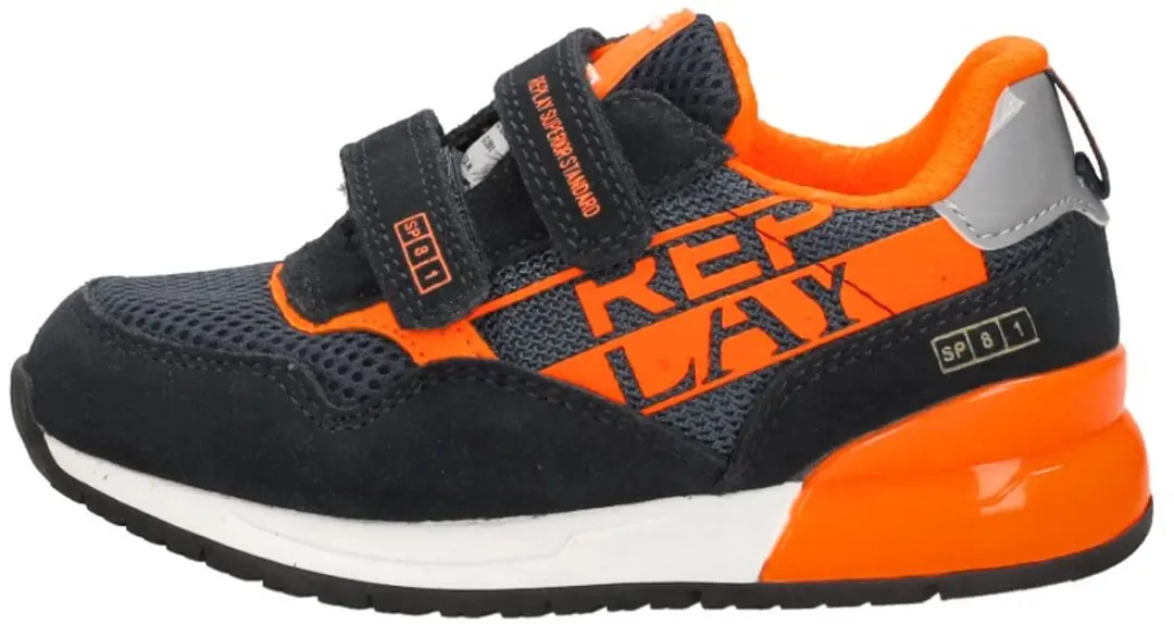 Replay Shoot Kid 6 Sneakers Jongens - Leren Sneaker - Blauw - Maat 27 - afbeelding 2 van 6