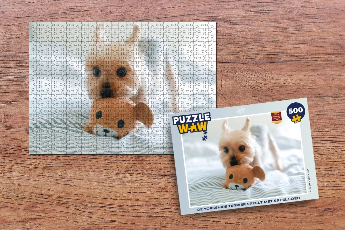 PuzzleWow Yorkshire Terrier Legpuzzel 500 Stuks - Multicolor
