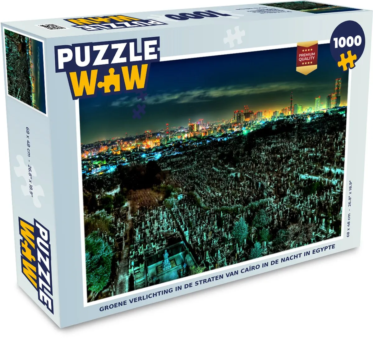 PuzzleWow Legpuzzel Caïro nacht 1000 Stuks