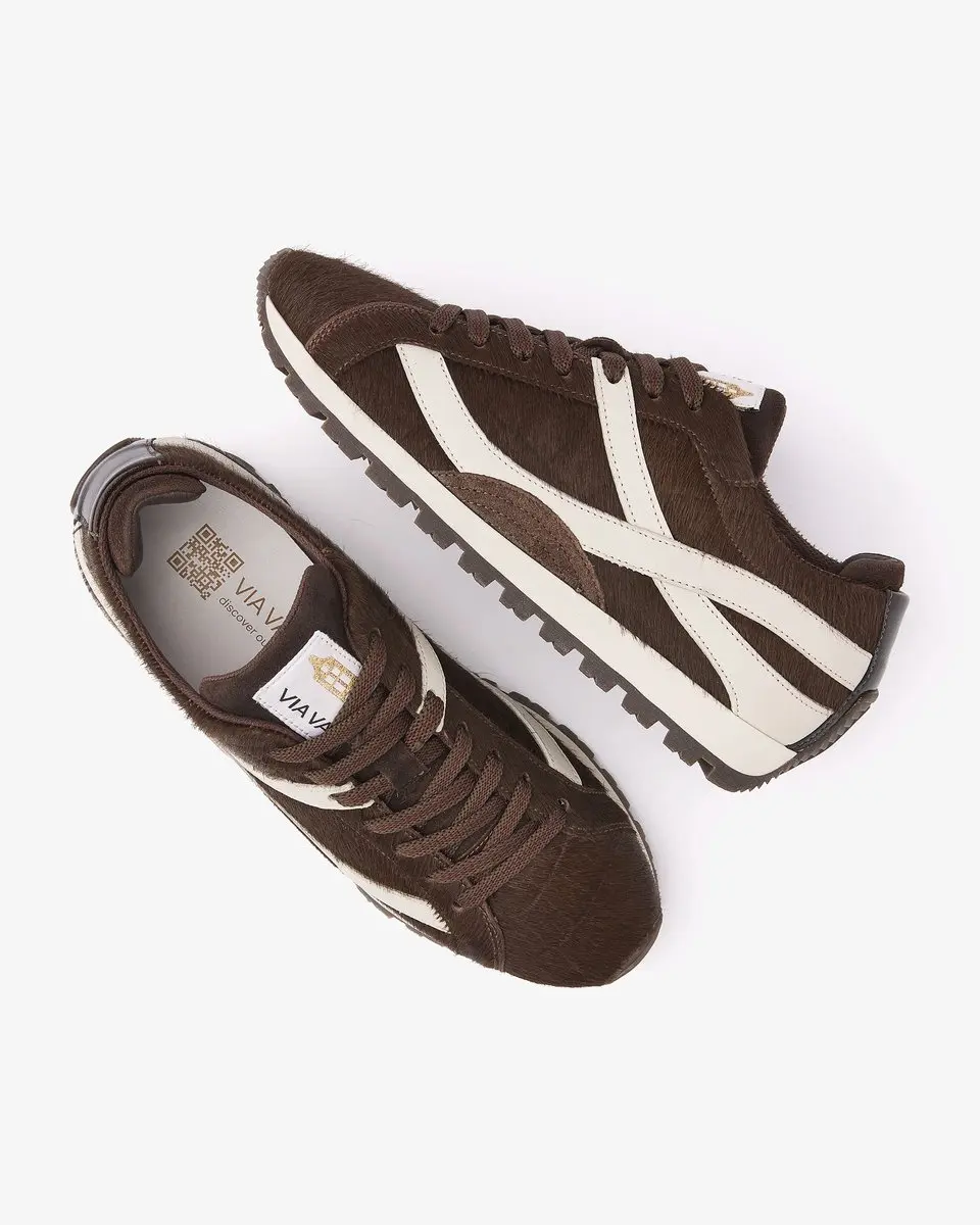 VIA VAI Scott Demi Sneakers Dames - Leer - Bruin - 40 - afbeelding 3 van 6