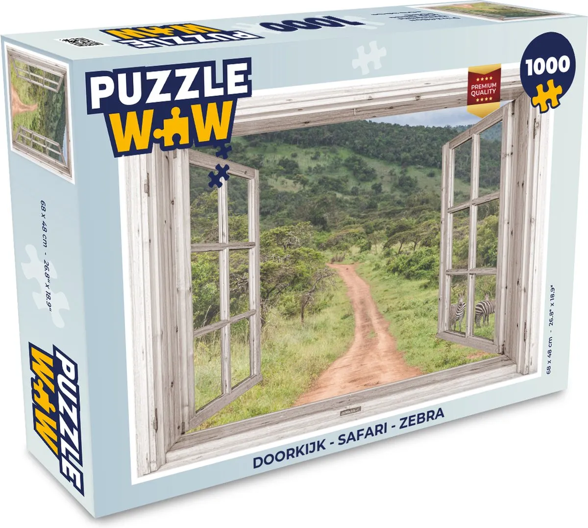 PuzzleWow Safari Legpuzzel 1000 Stuks - Multicolor