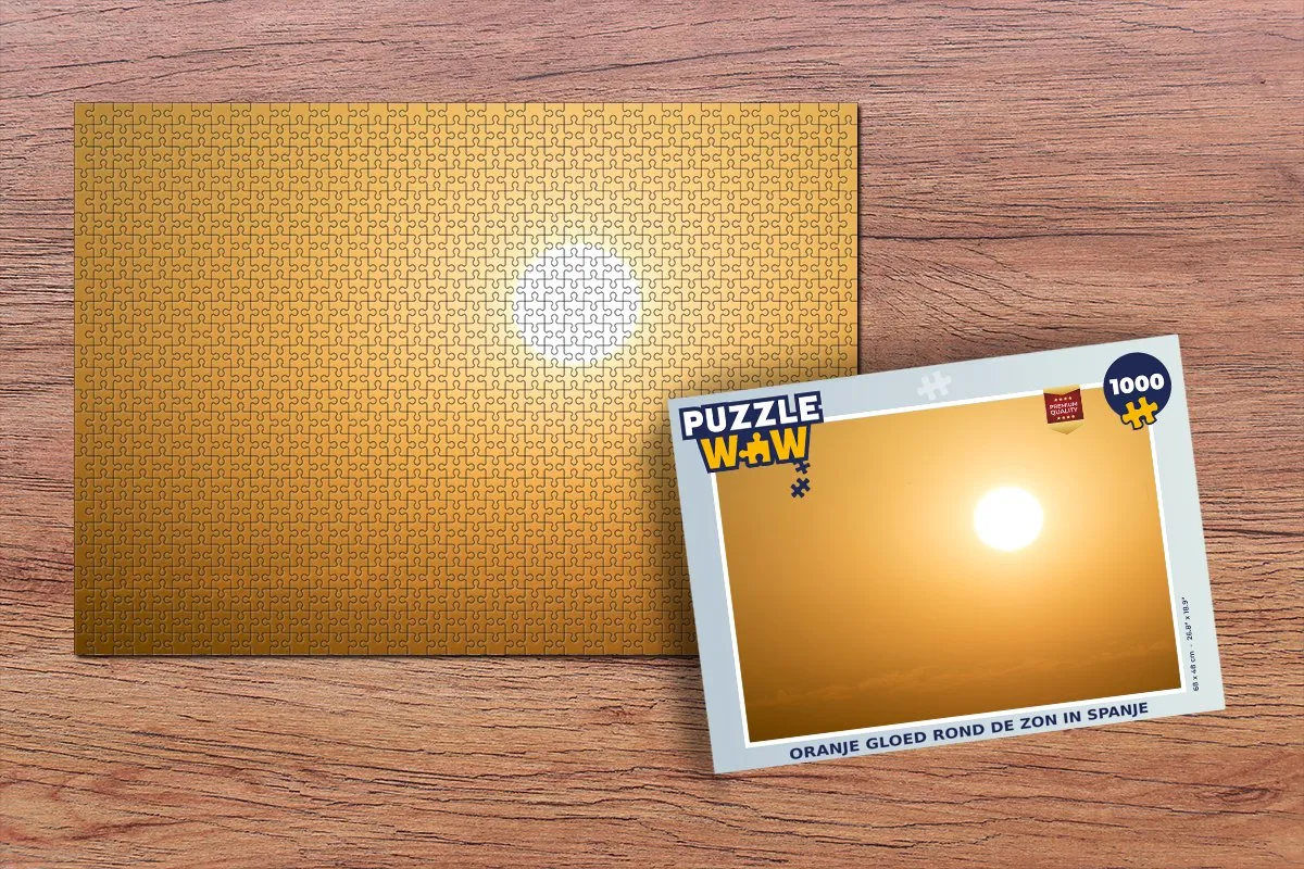 PuzzleWow Legpuzzel Oranje gloed rond de zon in Spanje 1000 Stuks - Multicolor