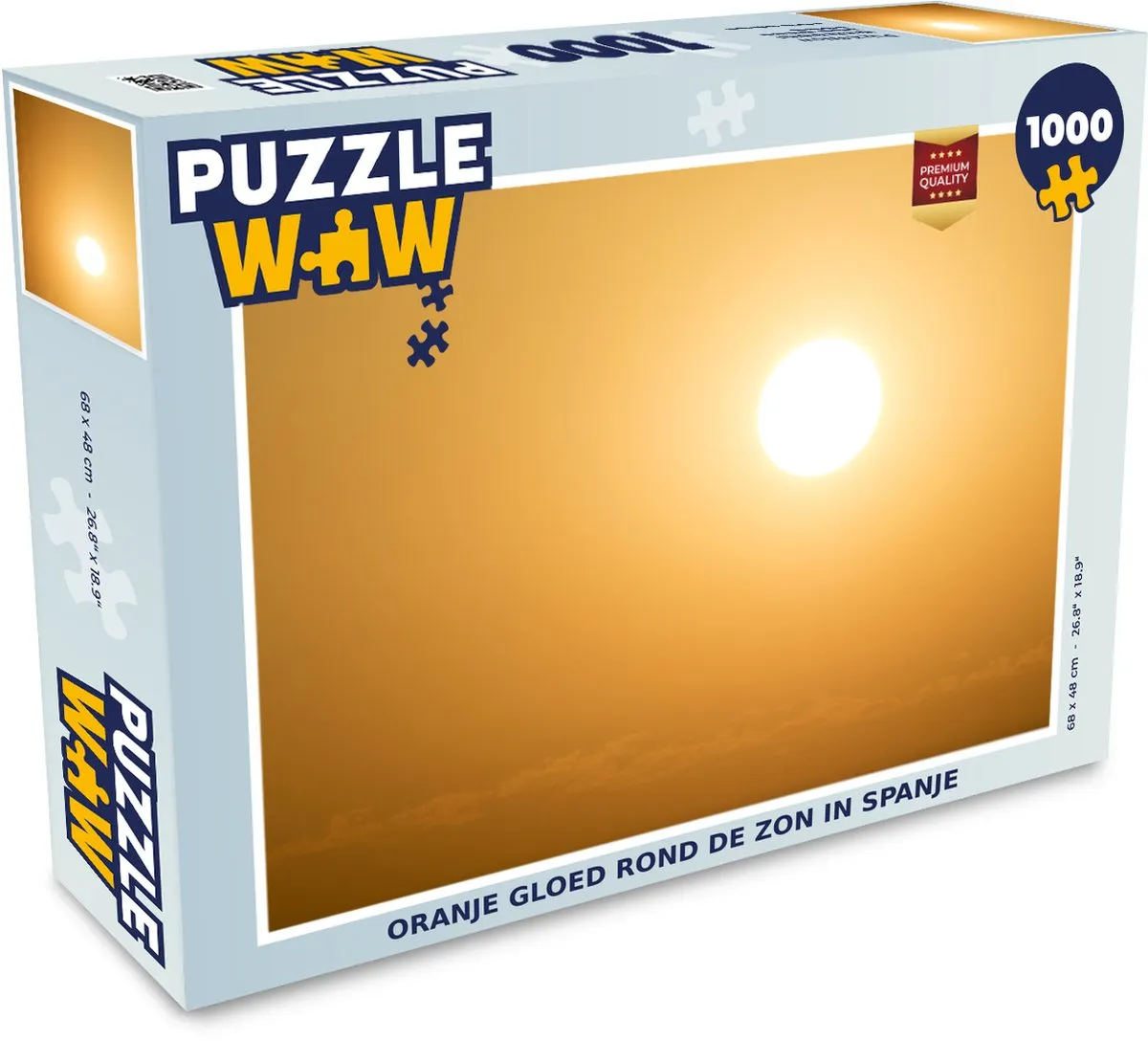 PuzzleWow Legpuzzel Oranje gloed rond de zon in Spanje 1000 Stuks