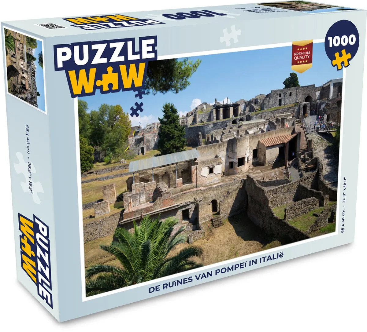 PuzzleWow Pompeï Legpuzzel 1000 Stuks - Multicolor