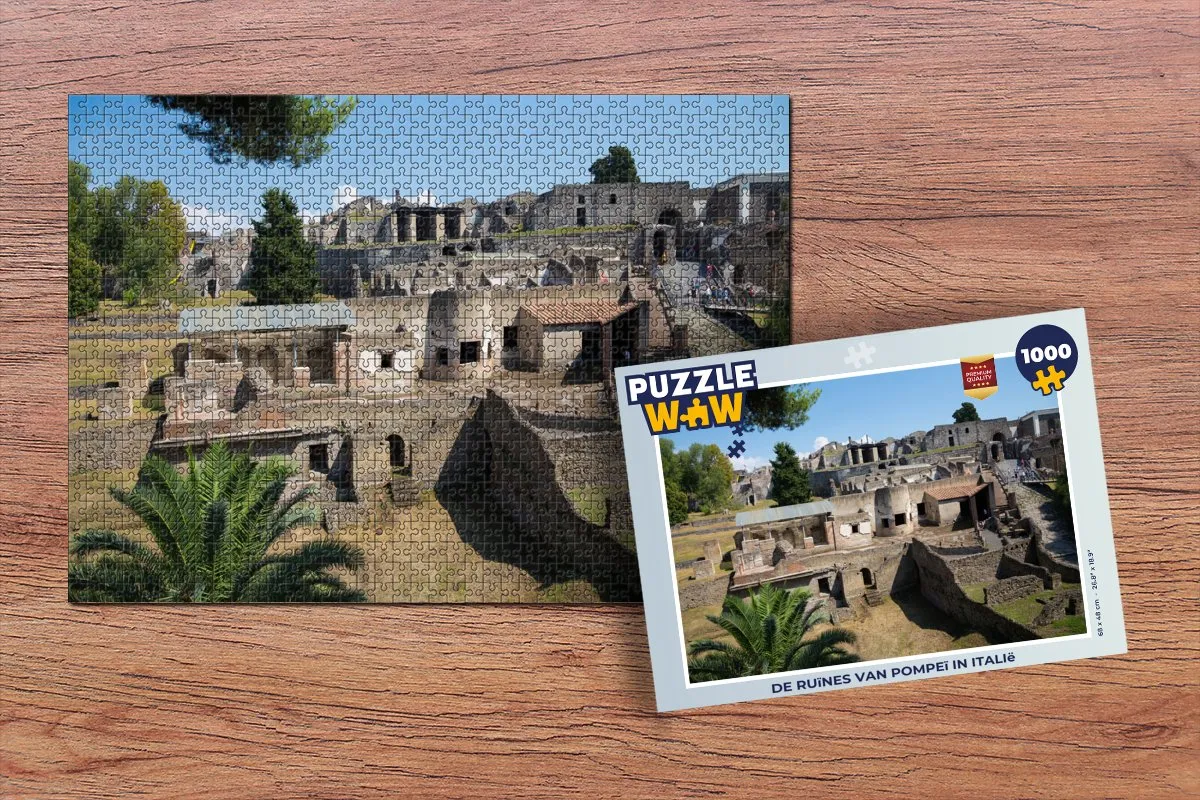 PuzzleWow Pompeï Legpuzzel 1000 Stuks - Multicolor