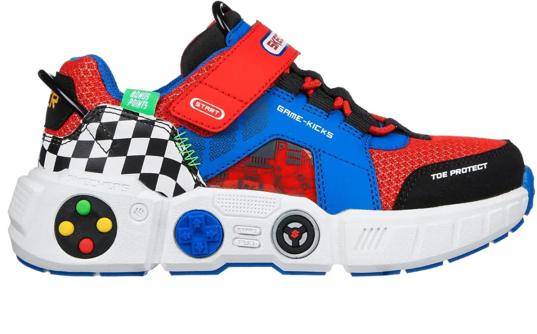 Skechers Gametronix 402260L-BLMT Sneakers - Rood - Maat 32 - afbeelding 3 van 6