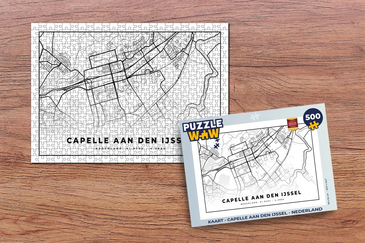 PuzzleWow Legpuzzel Capelle aan den IJssel Nederland 500 Stuks - Multicolor
