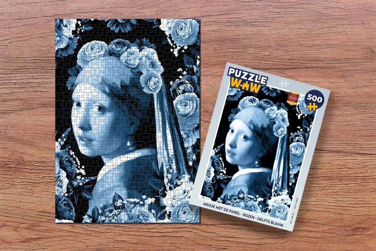 PuzzleWow Meisje met de parel Legpuzzel 500 Stuks - Multicolor